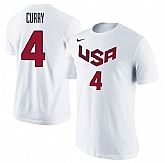 Men's USA Basketball Stephen Curry Nike White Name & Number T-Shirt